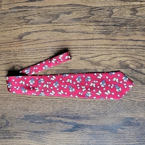 Leidenfalter 100% silk Repp berry lady bug clover blue red unisex necktie - Picture 8 of 12